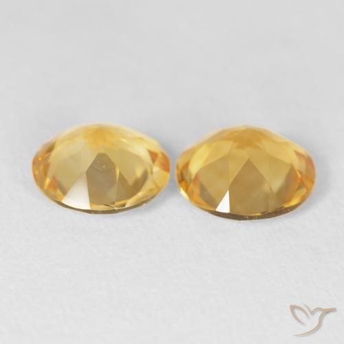 2.96克拉天然黄水晶，圆形的，VVS