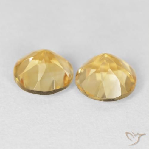 2.45克拉天然黄水晶，圆形的，VVS