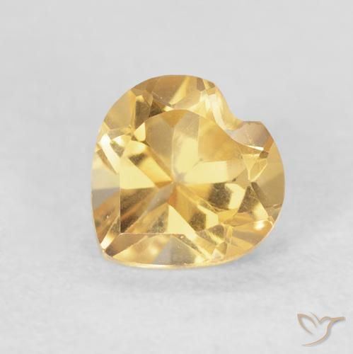 0.73ct 天然 黄金色 黄水晶, 心形, VVS