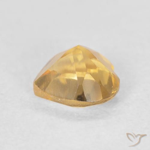 0.73克拉天然黄水晶，心形，VVS