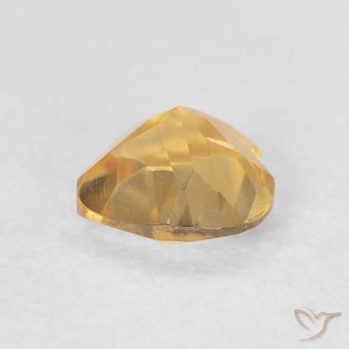 0.66克拉天然黄水晶，心形，VVS