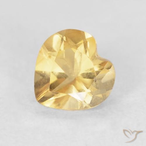 0.74ct 天然 黄金色 黄水晶, 心形, VVS