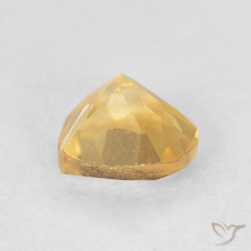 0.74克拉天然黄水晶，心形，VVS