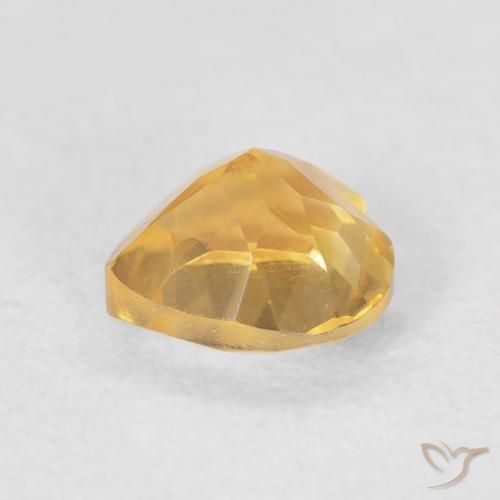 0.75克拉天然黄水晶，心形，VVS