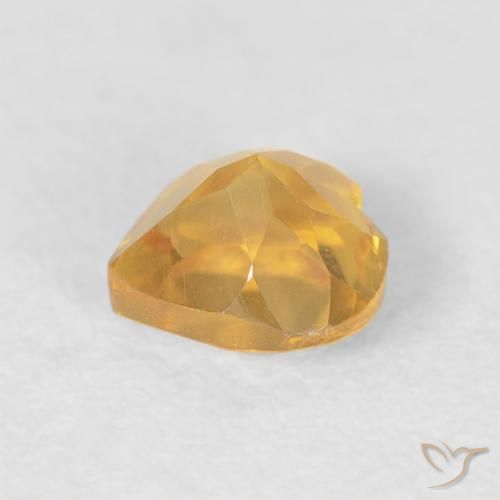 0.45克拉天然黄水晶，心形，VVS