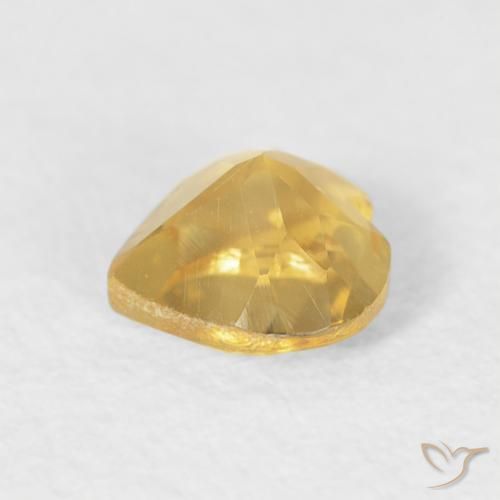 0.42克拉天然黄水晶，心形，VVS