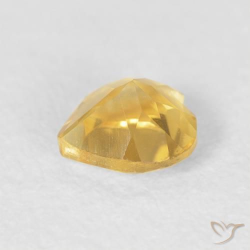0.40克拉天然黄水晶，心形，VVS