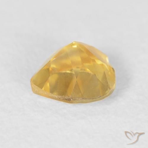 0.44克拉天然黄水晶，心形，VVS
