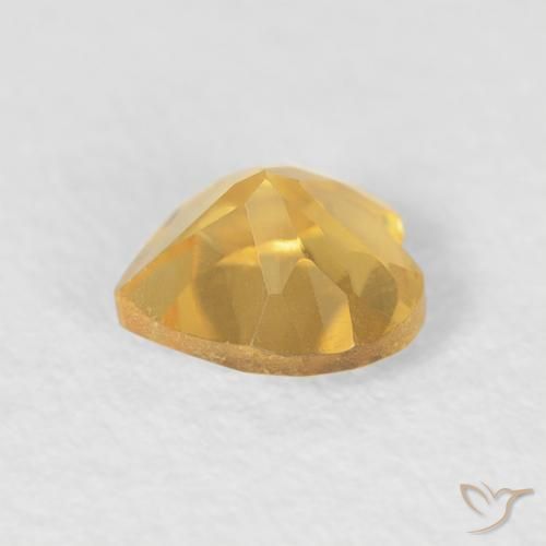 0.42克拉天然黄水晶，心形，VVS