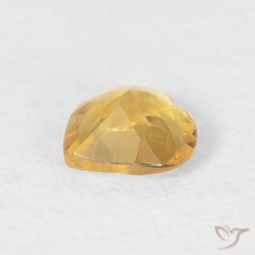 0.35克拉天然黄水晶，心形，VVS
