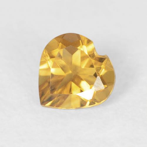 0.37ct 天然 金色 黄水晶, 心形, VVS