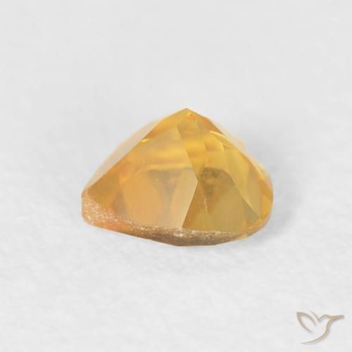 0.44克拉天然黄水晶，心形，VVS