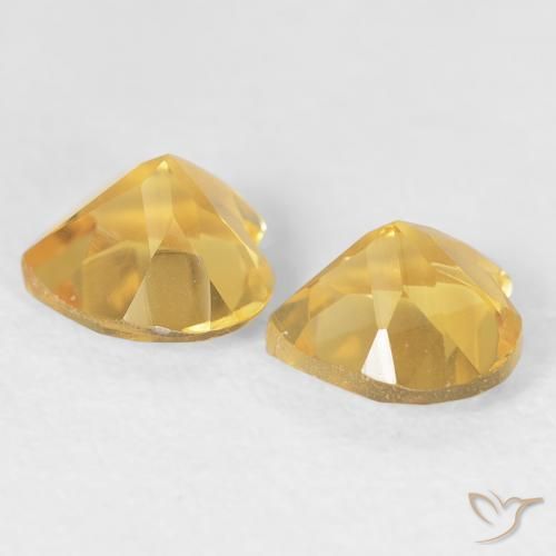1.42克拉天然黄水晶，心形，VVS