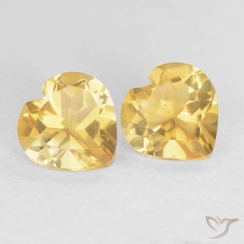 1.45克拉天然黄水晶，心形，VVS