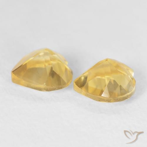 1.45克拉天然黄水晶，心形，VVS