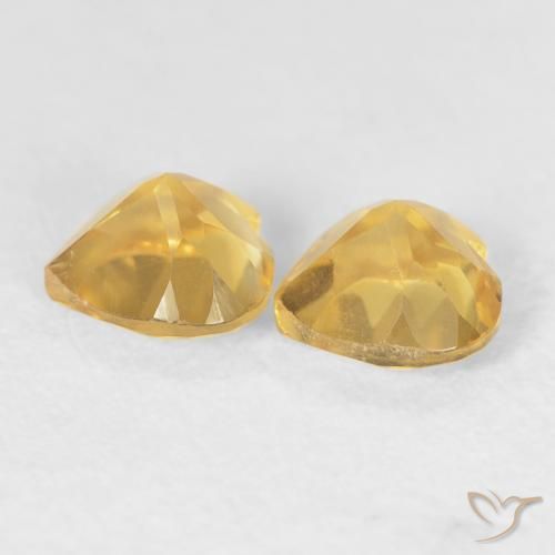 0.90克拉天然黄水晶，心形，VVS