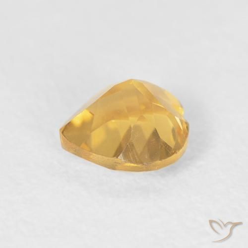 0.38克拉天然黄水晶，心形，VVS-VS