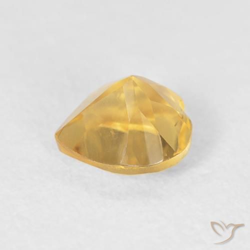 0.47克拉天然黄水晶，心形，VVS-VS