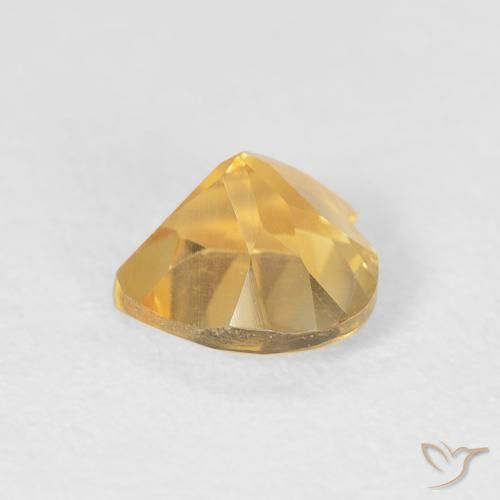 0.73克拉天然黄水晶，心形，VVS-VS
