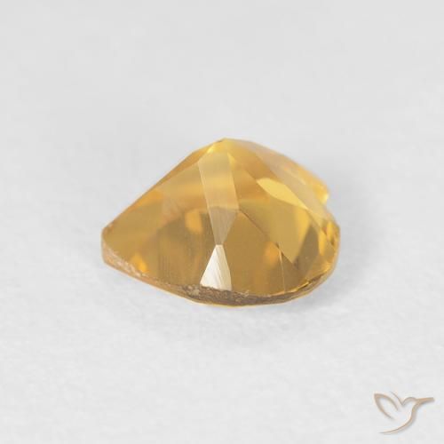 0.71克拉天然黄水晶，心形，VVS-VS
