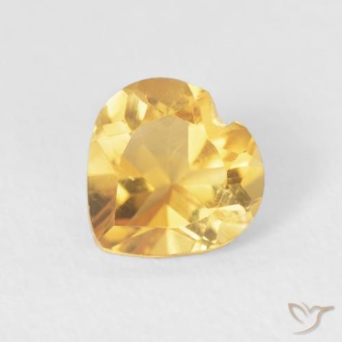 0.79ct 天然 中金 黄水晶, 心形, VVS-VS