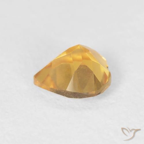 0.40克拉天然黄水晶，心形，VVS-VS