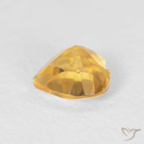 0.44克拉天然黄水晶，心形，VVS-VS