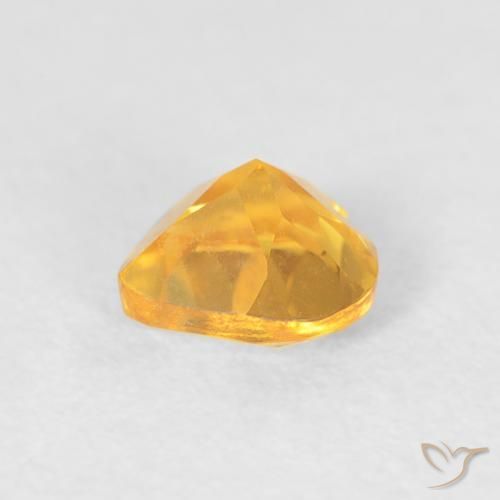 0.40克拉天然黄水晶，心形，VVS-VS