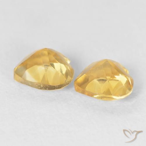0.93克拉天然黄水晶，心形，VS