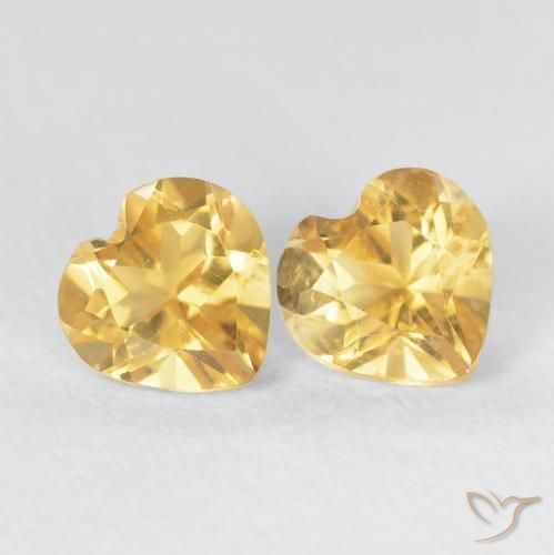 1.49ctw 天然 中金 黄水晶, 心形, VVS-VS