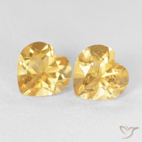 1.49克拉天然黄水晶，心形，VVS-VS