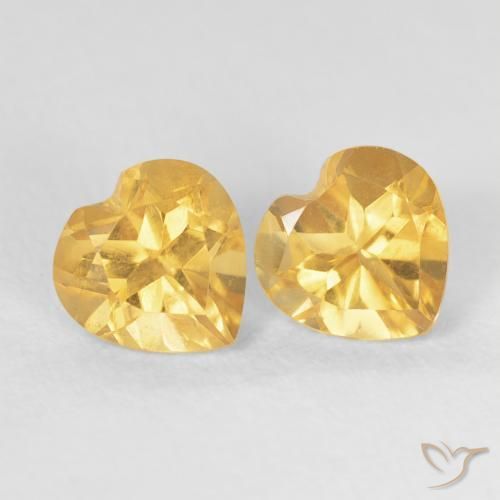 1.54克拉天然黄水晶，心形，VVS-VS
