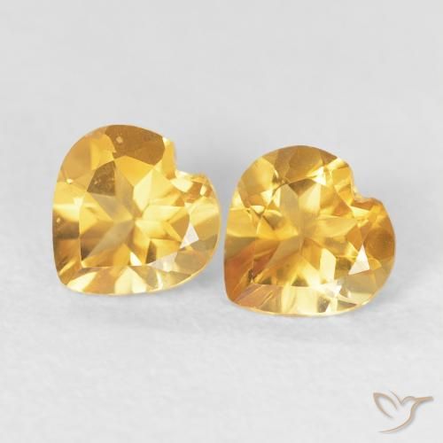 0.82ctw 天然 Medium Dark-Golden 黄水晶, 心形, VVS-VS