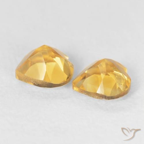0.82克拉天然黄水晶，心形，VVS-VS