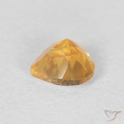 0.44克拉天然黄水晶，心形，VVS-VS