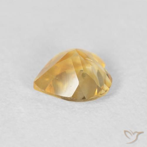 0.58克拉天然黄水晶，心形，VVS-VS