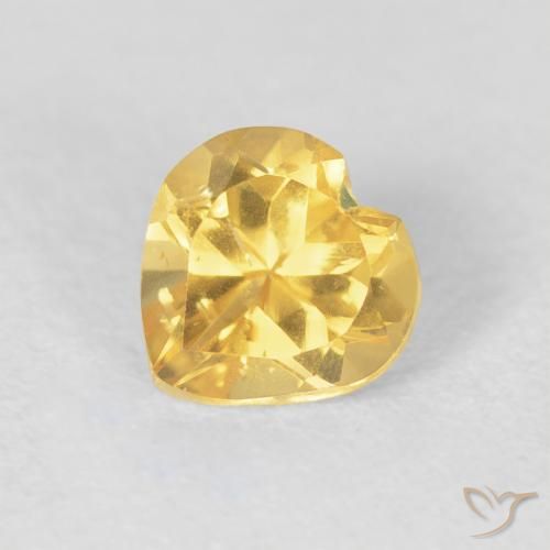 0.77ct 天然 金橙色 黄水晶, 心形, VVS-VS