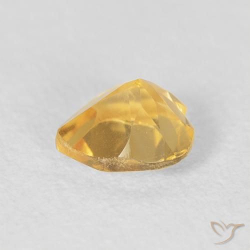 0.78克拉天然黄水晶，心形，VVS-VS