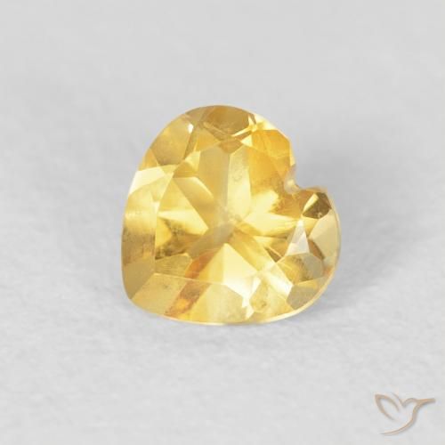 0.44ct 天然 金橙色 黄水晶, 心形, VVS-VS