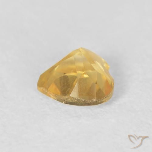 0.44克拉天然黄水晶，心形，VVS-VS