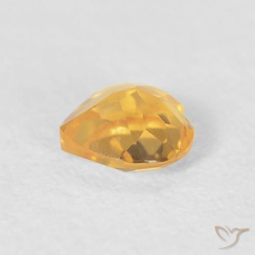0.43克拉天然黄水晶，心形，VVS-VS