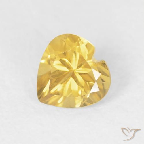 0.43ct 天然 金橙色 黄水晶, 心形, VVS-VS