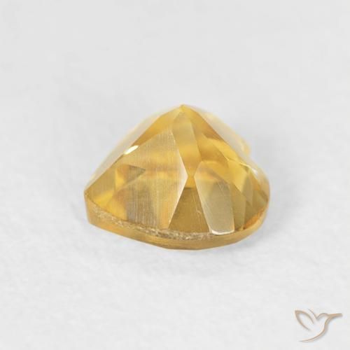 0.45克拉天然黄水晶，心形，VVS-VS