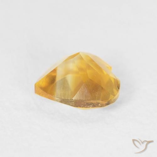 0.42克拉天然黄水晶，心形，VVS-VS