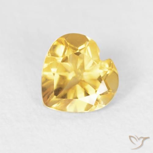 0.39ct 天然 金色 黄水晶, 心形, VVS-VS
