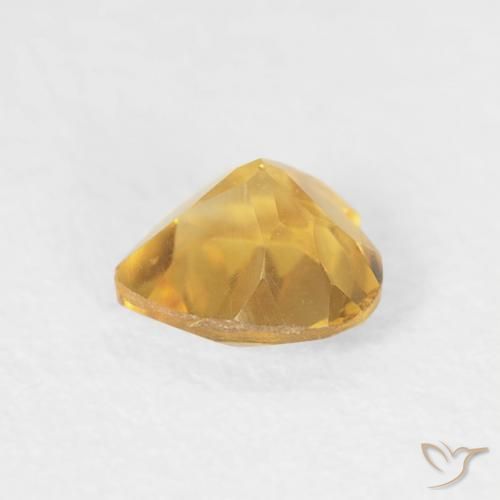 0.39克拉天然黄水晶，心形，VVS-VS