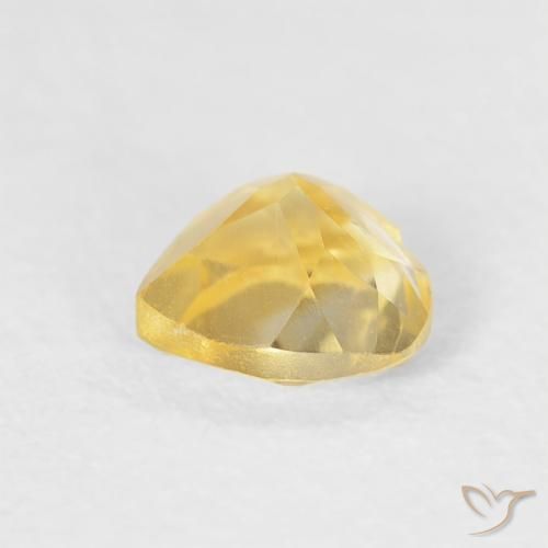 0.46克拉天然黄水晶，心形，VVS-VS