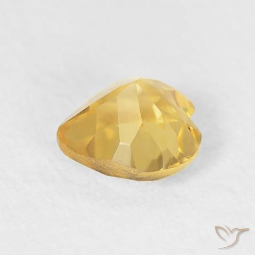 0.48克拉天然黄水晶，心形，VVS-VS