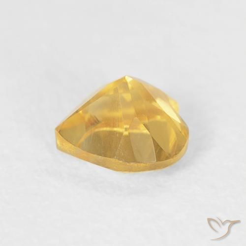 0.47克拉天然黄水晶，心形，VVS-VS