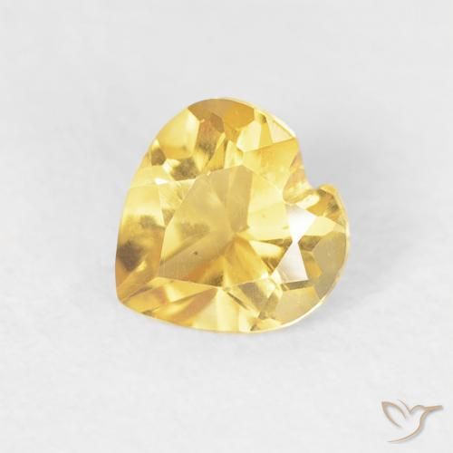 0.39ct 天然 亮金 黄水晶, 心形, VVS-VS